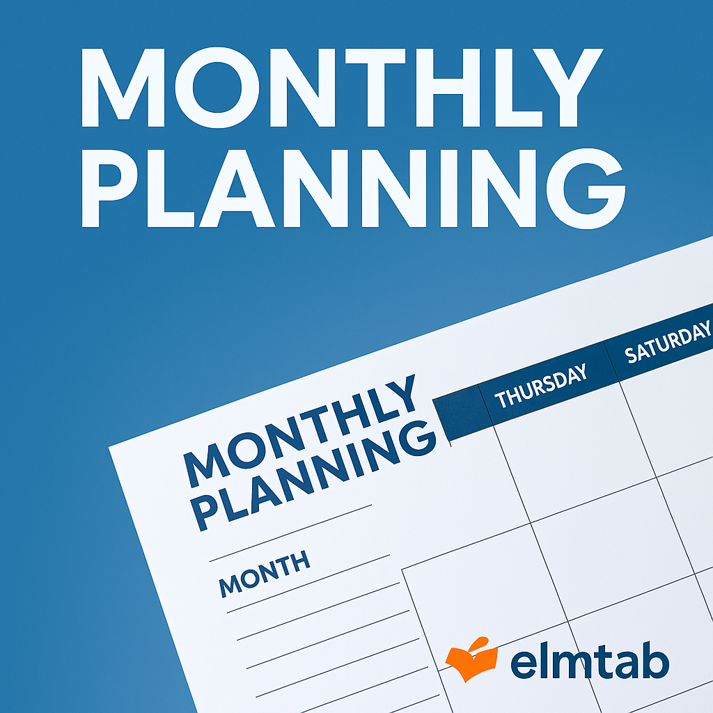 جدول برنامه ریزی ماهانه